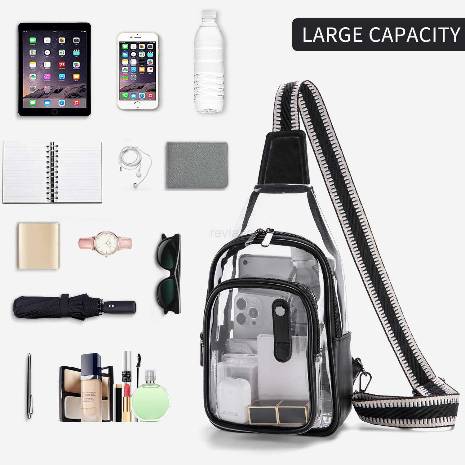 Clear Bag for Stadium Events Clear Purses For Women Stadium Crossbody Clear Fanny pack For Women Concert BagW250911