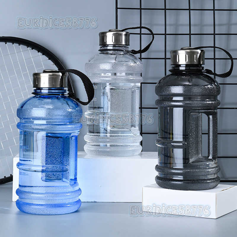 1000ml 2000ml Sports Cold Water Bottle Large Capacity Ton Bucket Outdoor Portable Summer Steel Lid Water Bucket Cup H250911