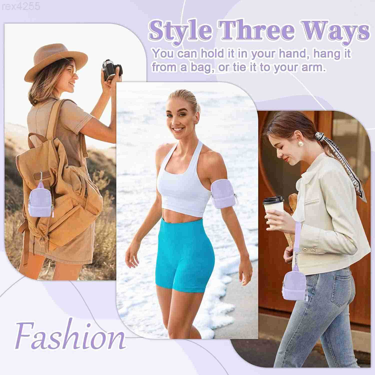 Mini Backpack Keychain Wristlet Wallet Pouch for WomenMenSmall Cute Change Coin Purse With 3 RFID Card SlotsPortable Waterproof Zipper Airpods Cosmeti