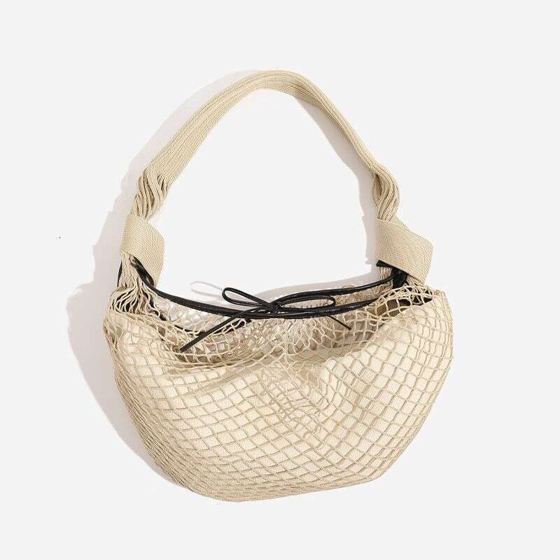 2025 Spring And Summer New Fashion Hundreds Of Color Collision Mesh Woven Cowl Design Bag
