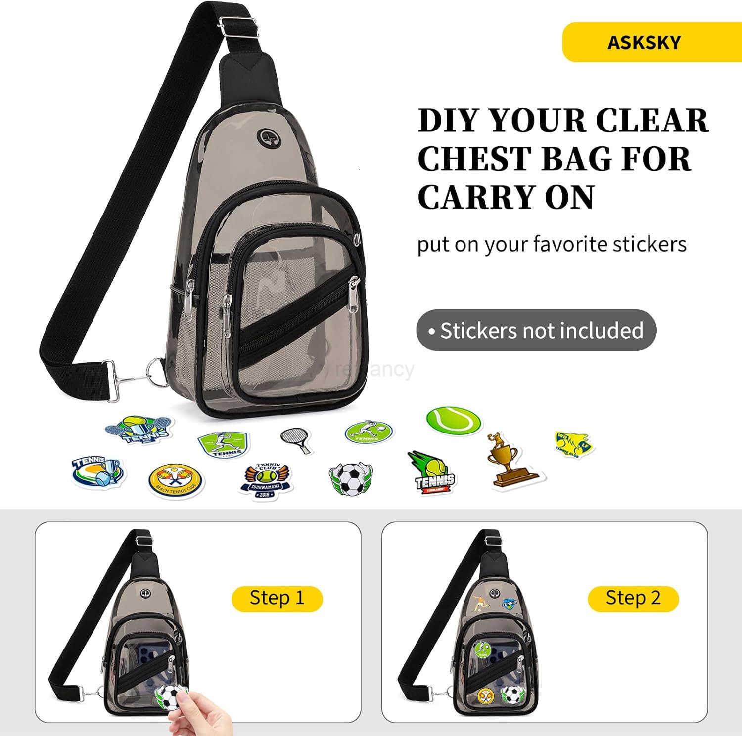 Clear Bag for Stadium Events Clear Backpack Purse for Women Waterproof PVC Crossbody Fanny Pack for ConcertW250911