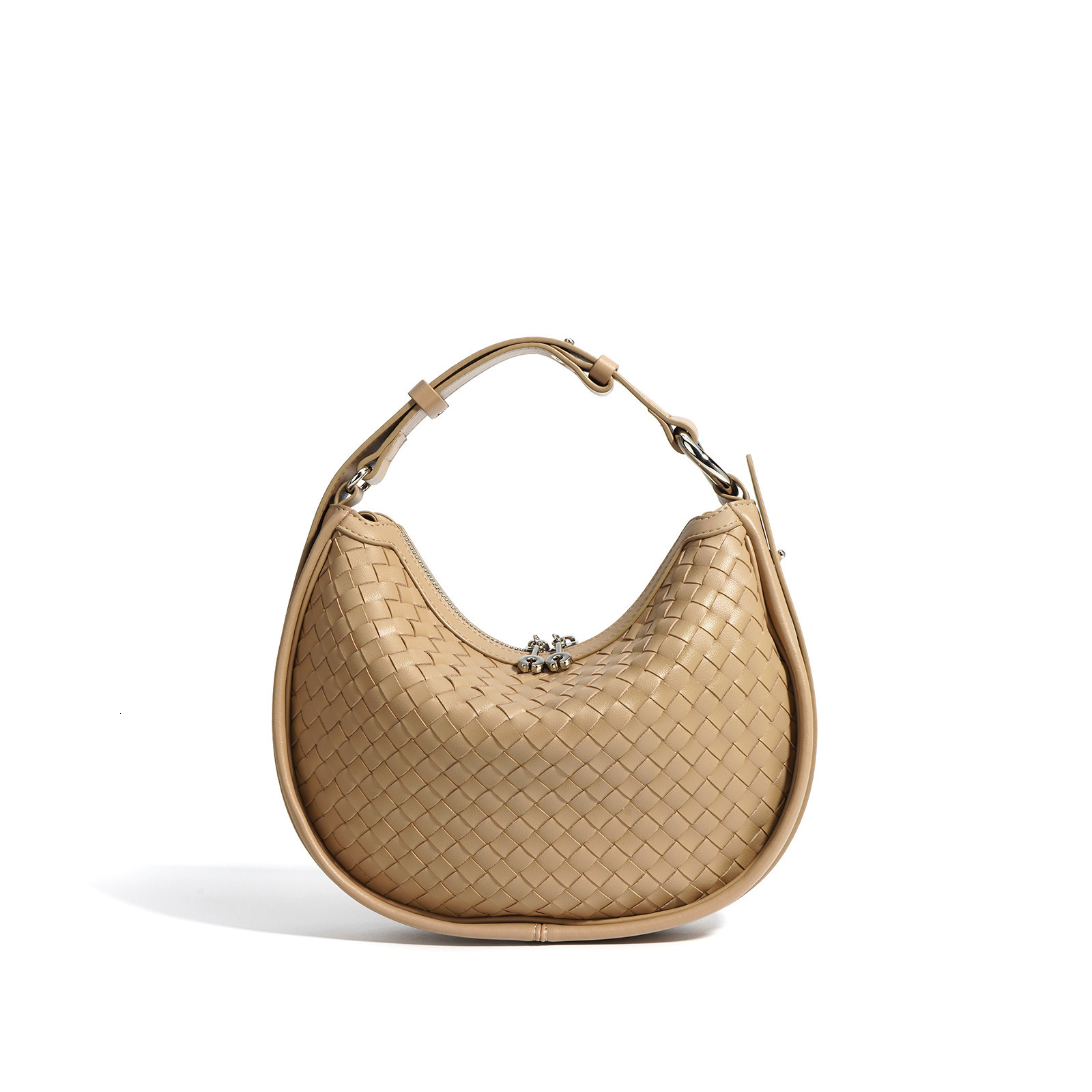 2025 new cross-border shoulder bag luxury bag hand woven crescent bag designer bag large capacity armpit bag niche Korean women's bag