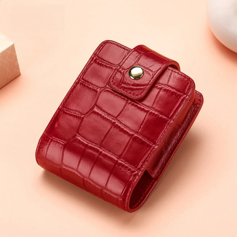 Simple pattern red envelope storage small portable makeup bag lipstick bag with mirror 250910