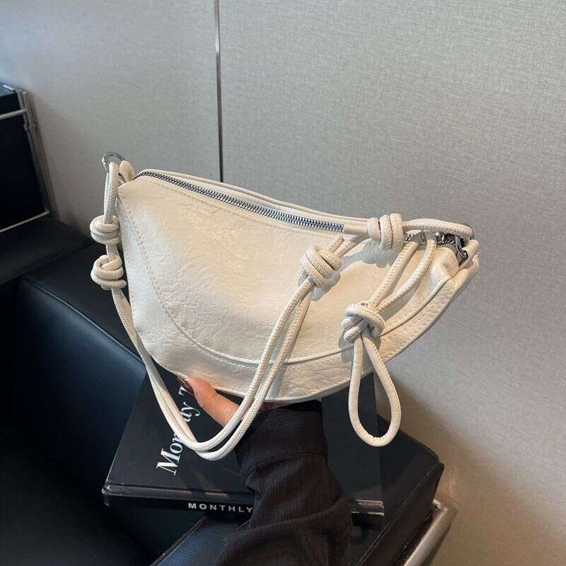 2025 New Fashionable Design Single Shoulder Crossbody Bag With Elegant Solid Color Glossy Fresh Dumpling Texture