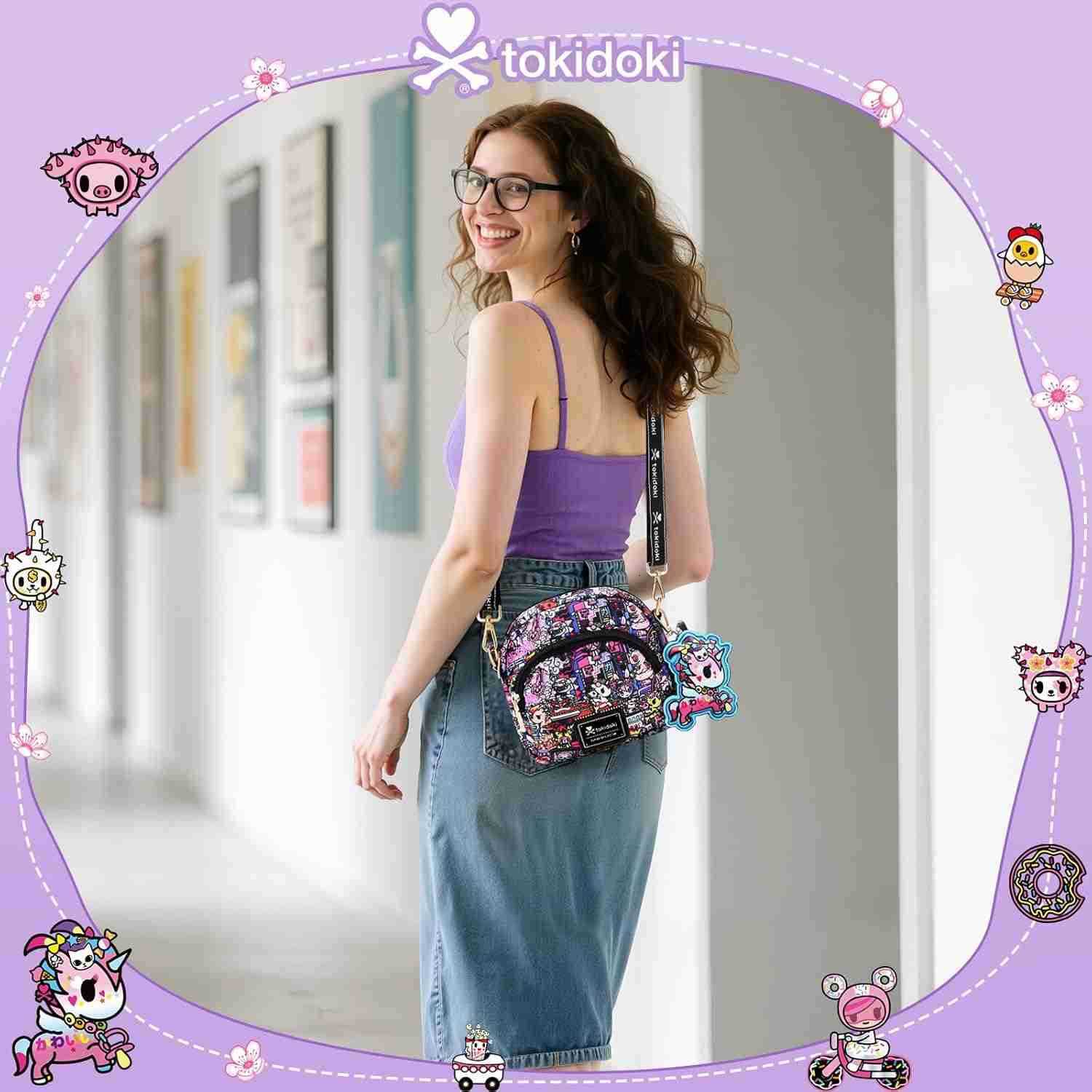 Small Crossbody Purse with Unicorno Keychain Cute Mini Shoulder Bag Wallet Gift for Teen Girls Shopping TravelW250911