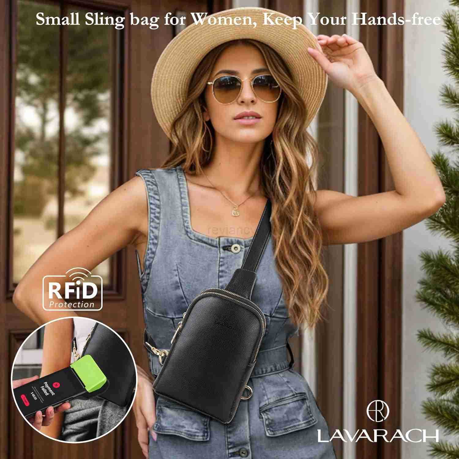 Small Sling Bag for Women RFID Fanny Packs Vegan Leather Crossbody Bags Crossbody Purse Gift for WomenW250911
