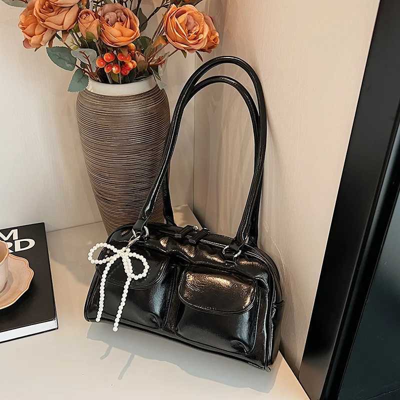 Y2K Womens Shoulder Bags Large Capacity Bowling Bag For Versatile Handbag With Pendant Commuting Z250911