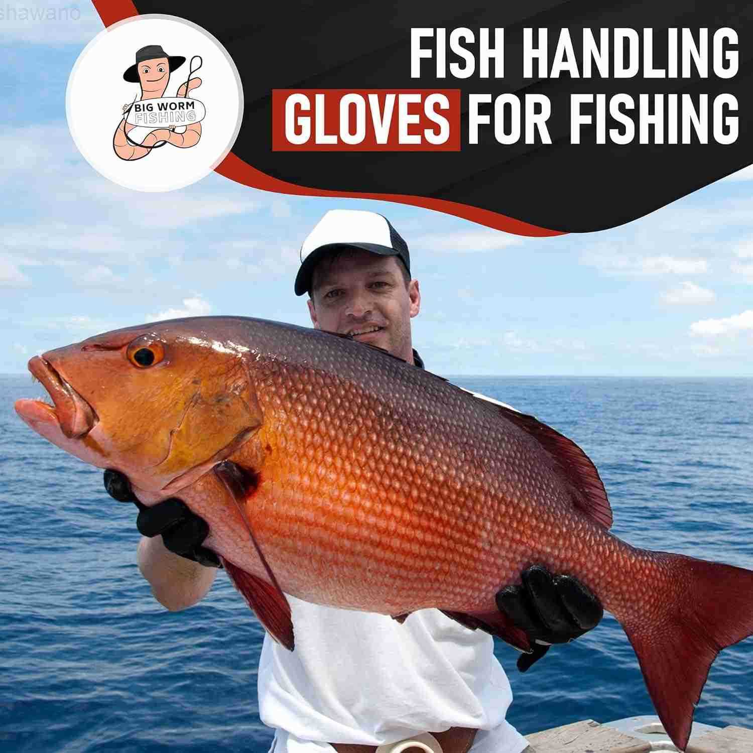 Fish HandlingCleaning Gloves Textured Grip Palm Soft Lining Fillet Gloves One Size Fits Most L to XLW250911