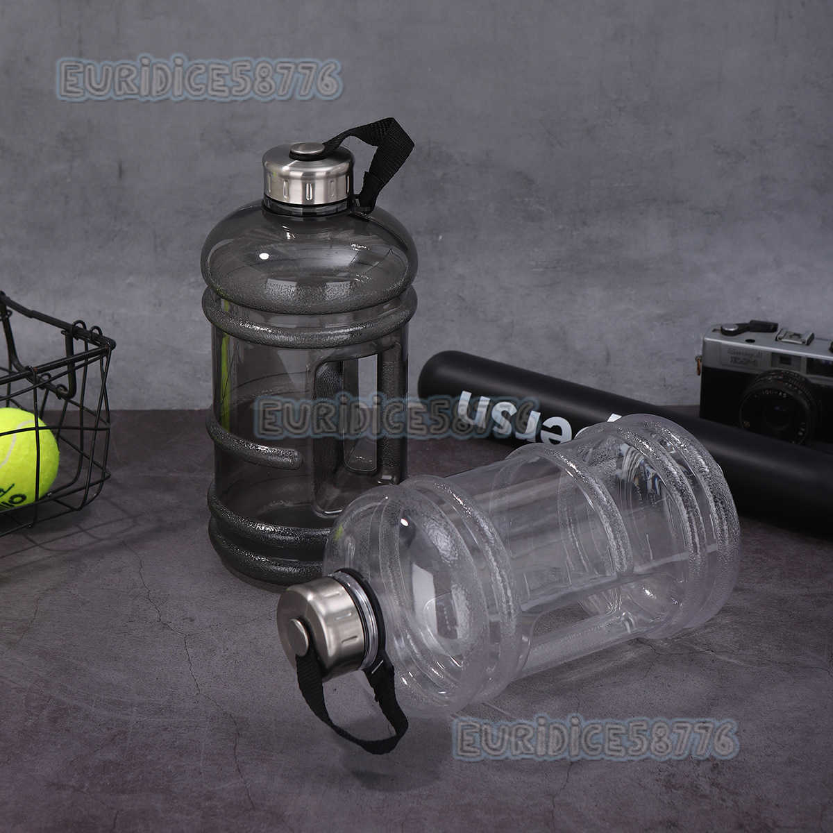 New Plastic Fitness Sports Water Bottle 22l Portable Steel Lid Shatterproof Ton Bucket Large Capacity Outdoor Water Bottle H250911