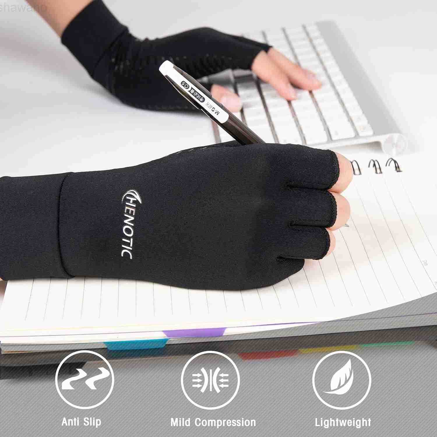 Arthritis Gloves for Women Men Fingerless Breathable Moisture Wicking Arthritis Compression Gloves for Relieving Carpal Tunnel Aches Rheumatoid Pains 