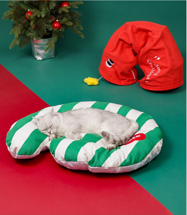 Glove cat tunnel cat bed, warm, detachable and washable shelter, all-season universal dog bed, dog mat, dog bed