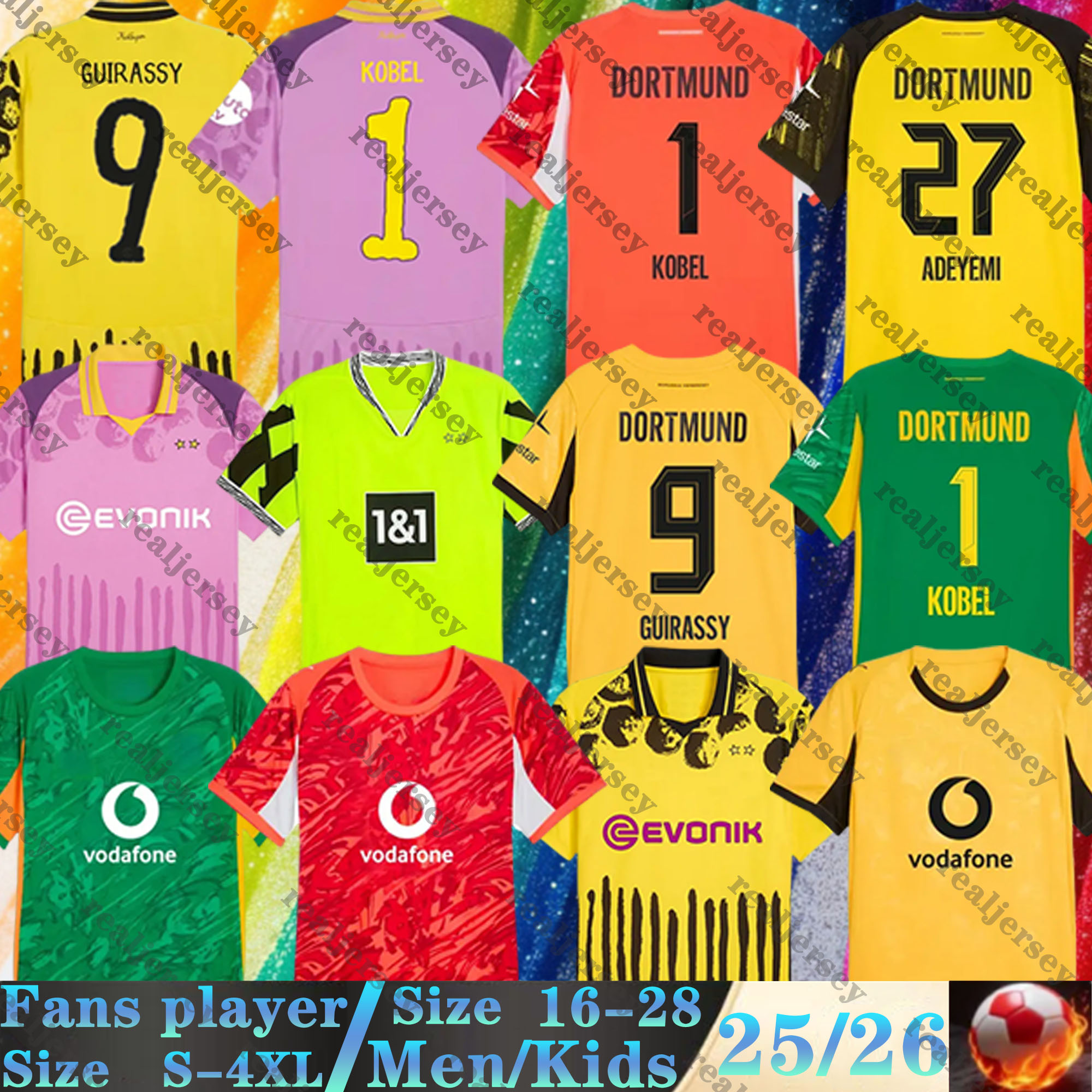 25 26 dortmunds soccer jerseys HALLER SABITZER BVBs Special 4th football shirt ADEYEMI BRANDT MOUKOKO MALEN JOBE GUIRASSY 2025 2026 FANS Player Version men kids Kits