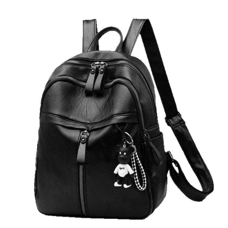 TB BHULAMTE Designer Bag PU Women's Backpack 2025 New Korean Style Large Capacity Luxury Bag Student Backpack Fashionable Solid Color Soft Leathe