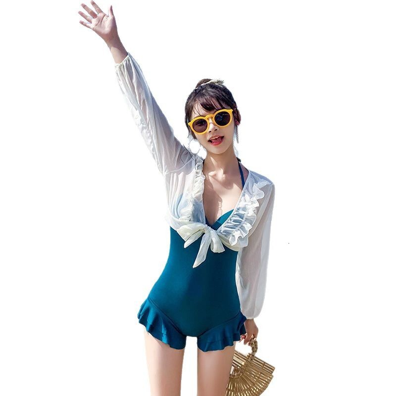 Special Price Swimsuit, Tummy Covering, Slimming, Conservative Fairy Style, Simple Beach Two-Piece Set, Hot Spring Swimwear