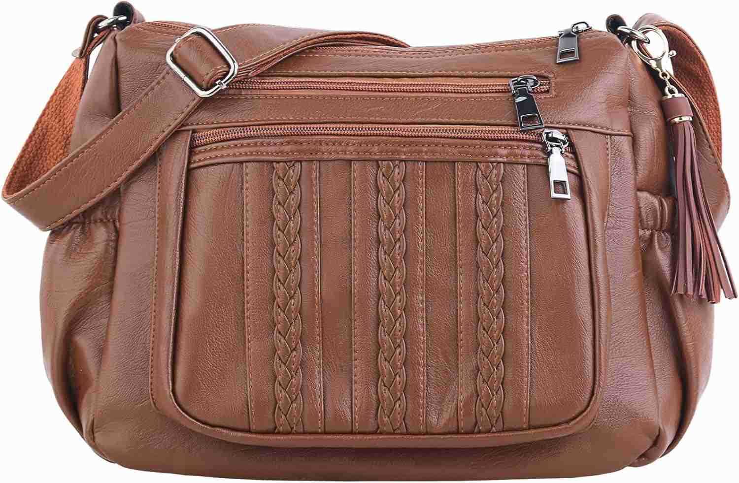 Purses for Women Pocketbooks Soft PU Leather Ladies Crossbody Purse Multi Pocket Shoulder BagW250911