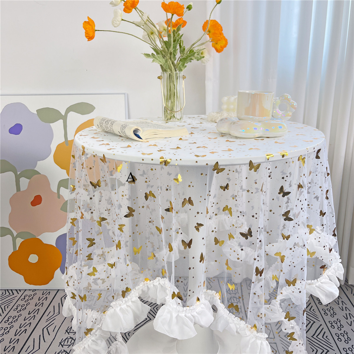 2025 Pastoral Dessert Table Mat Decorative Lace Tablecloth Accessories A01