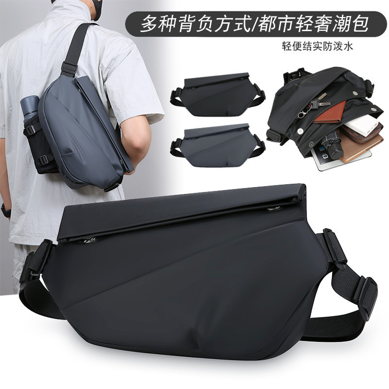 New Chest Bag Trendy Brand Free Shipping Men Motorcycle Crossbody Bag Designer Bag Water Resistant Multifunctional Chest Bag Cool Crossbody Luxury Bag