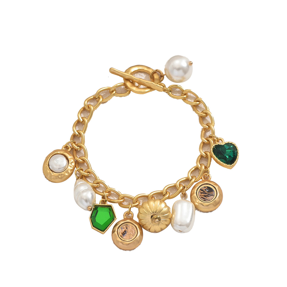 Luxury Brand Designer Jewelry European And American Style Hot-Selling Women's Bracelet Geometric Inlaid Diamond Design Heart Element Bracelet Ver