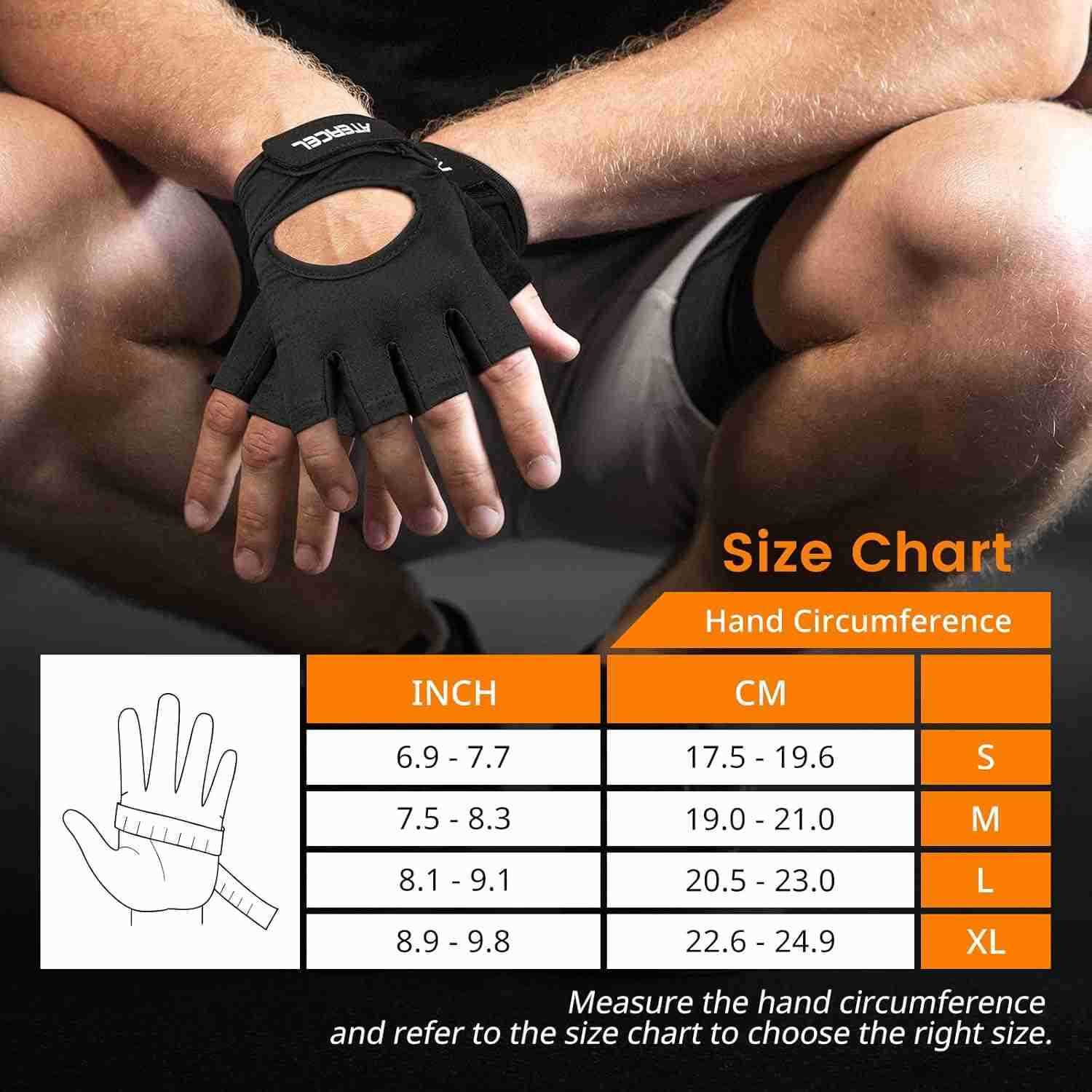 Weight Lifting Gloves Full Palm Protection Workout Gloves for Gym Cycling Exercise Breathable Super Lightweight for Mens and WomenW250910