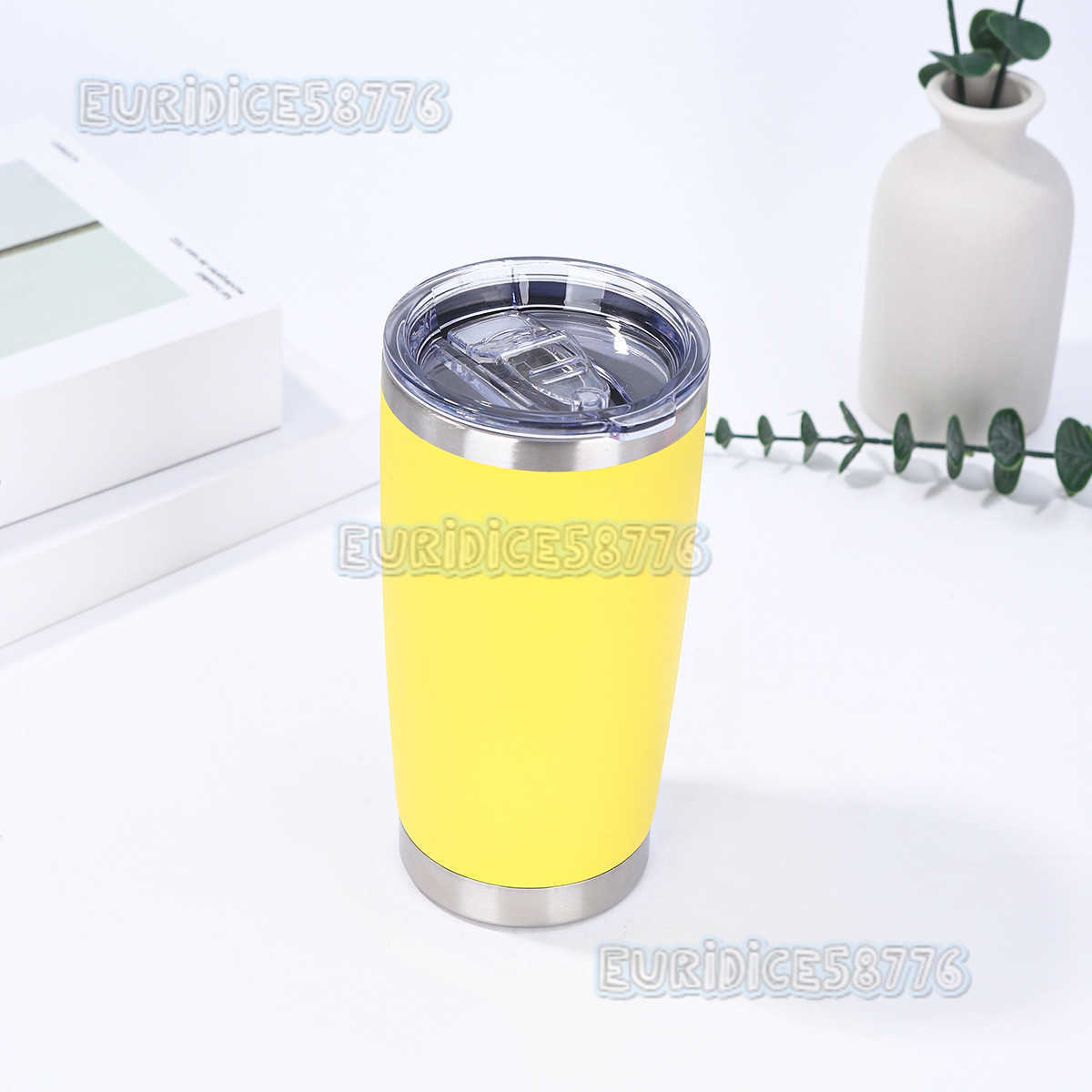 20oz Spray Plastic Car Cup 304 Stainless Steel Doublelayer Insulated Cup Outdoor Portable Car Cup Portable H250911