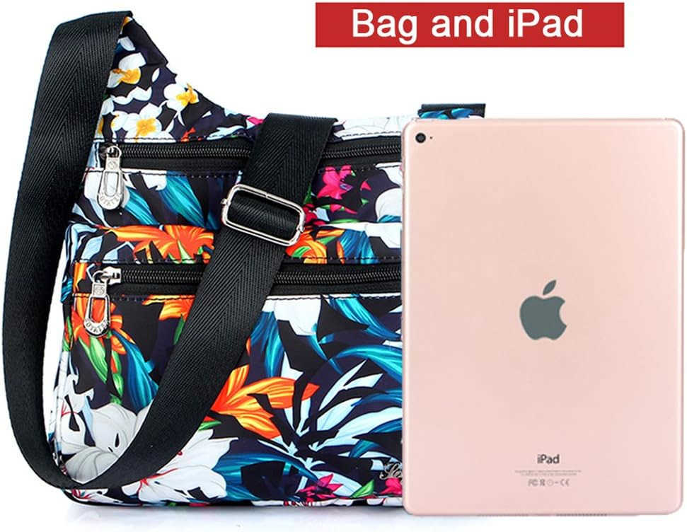 Nylon MultiPocket Crossbody Purse Bags for Women Travel Shoulder BagW250911