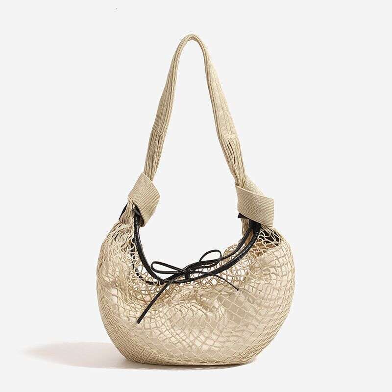 2025 Spring And Summer New Fashion Hundreds Of Color Collision Mesh Woven Cowl Design Bag