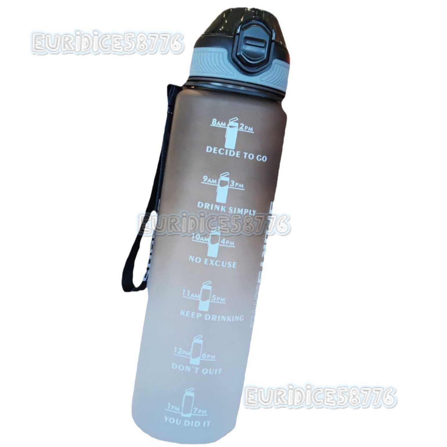 Large Capacity New Plastic Water Bottle Frosted Gradient Color Water Cup Portable Rope Duckbill Straw Sports Cup H250911