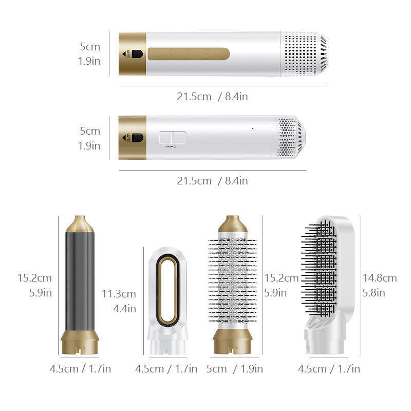 5-In-1 Multifunctional Hot Air Brush Set Automatic And Straightening Dual-Use Hair Styling Curling Iron