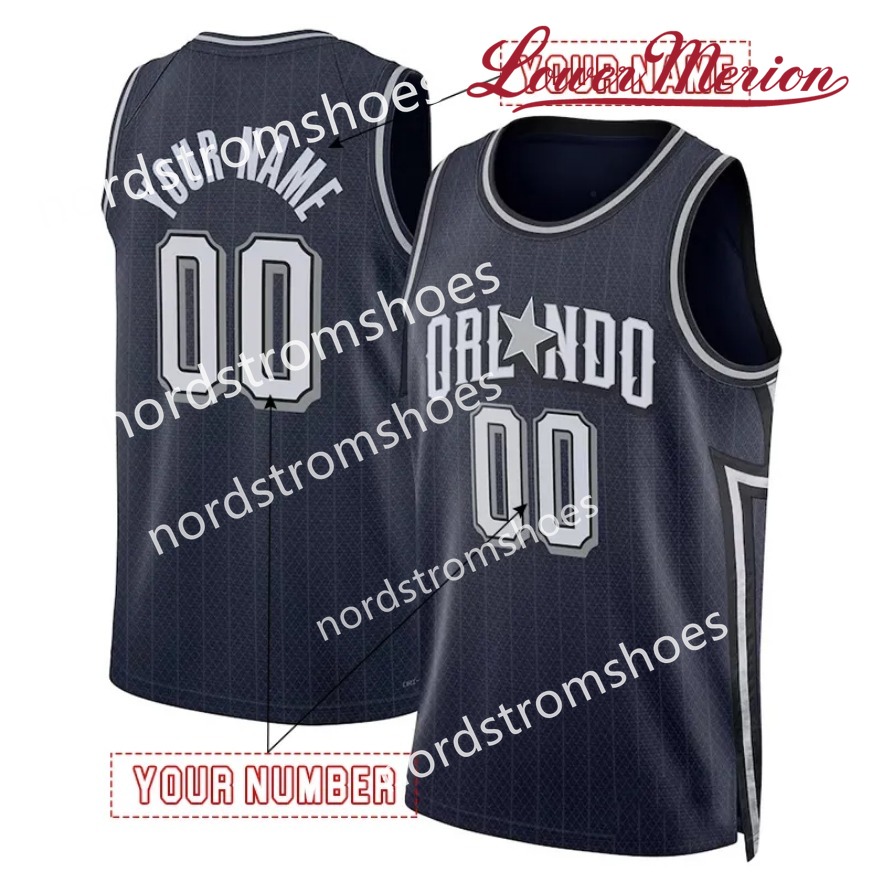 5 Banchero 2025-26 Jerseys Custom Suggs Wagner da Silva Bitadze Caldwell-Pope Carter Jr. Harris Howard Isaac Joseph McClung Thompson Wagner Stitched
