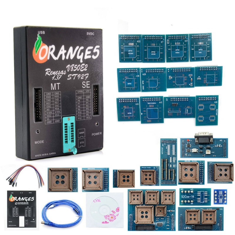 Orange5 V1.37 ECU Programer New Version 1.38 Orange 5 Full Set Adapter Car