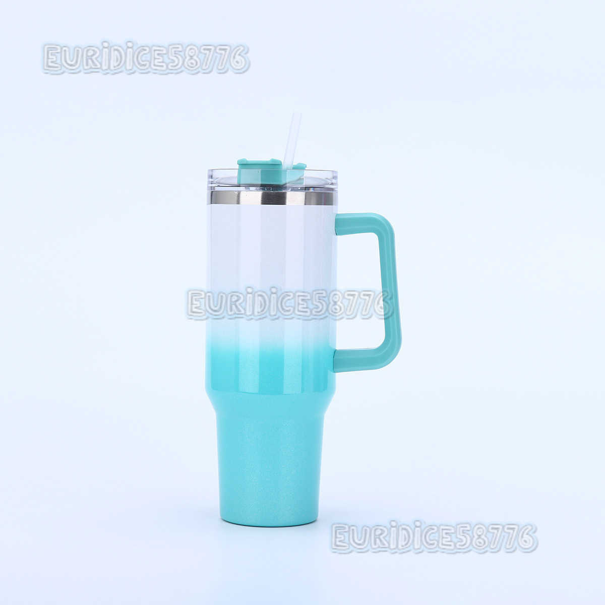 40oz Gradient Straw Ice Cup 304 Stainless Steel Insulated Cup Large Capacity Portable Car Cup H250911