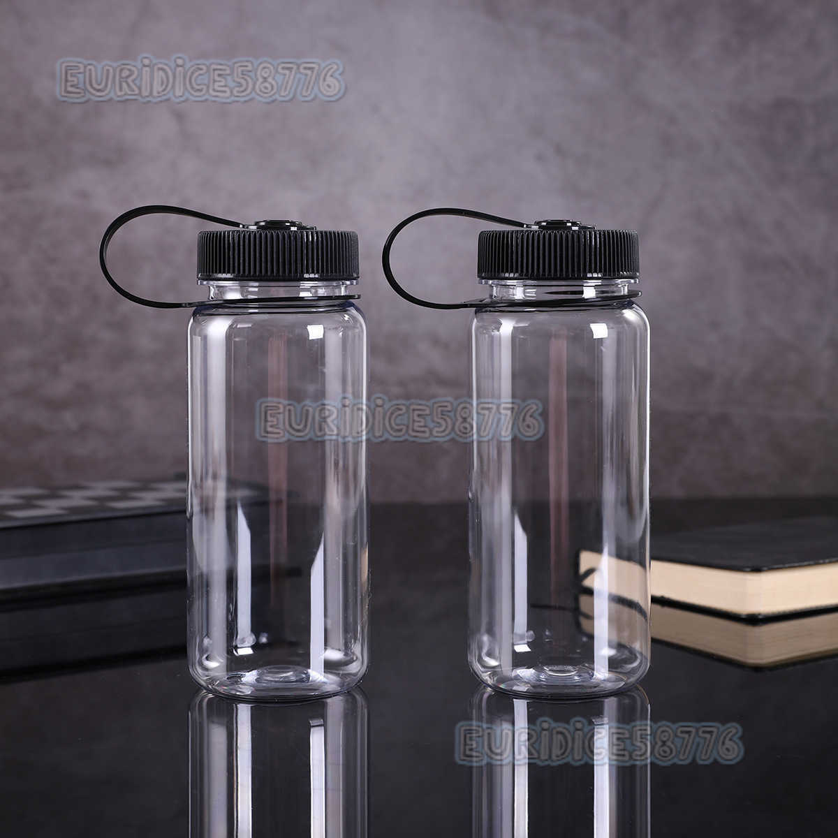 Simple Fashion New Large Capacity Space Bottle 1l Wide Mouth Plastic Water Cup Outdoor Hiking Portable Sports Water Bottle H250911