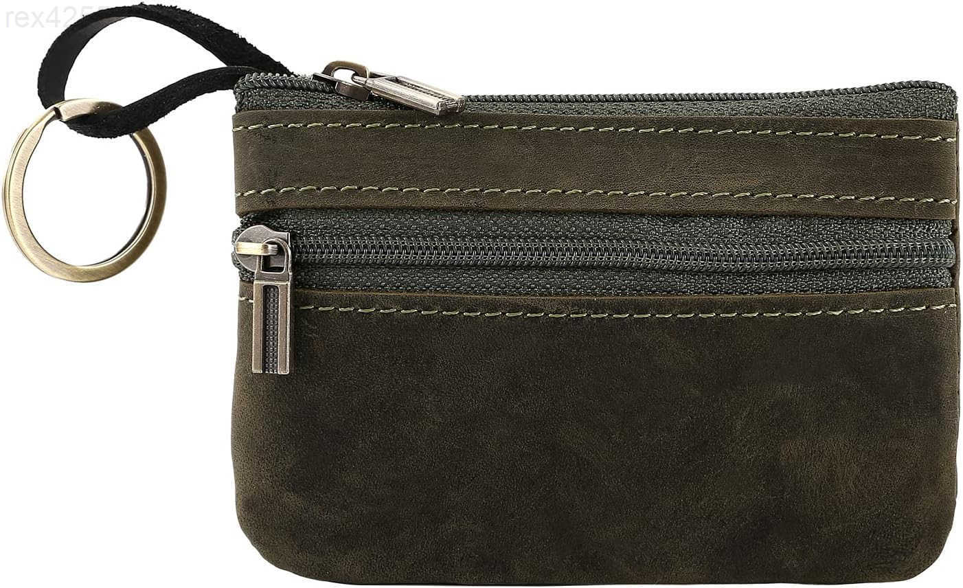 Coin Purse for MenCoin Pouch for MenGenuine Leather Mens Tray Purses Coin Purse Cash Change Wallet Key Holder Money Pouch brownW250911