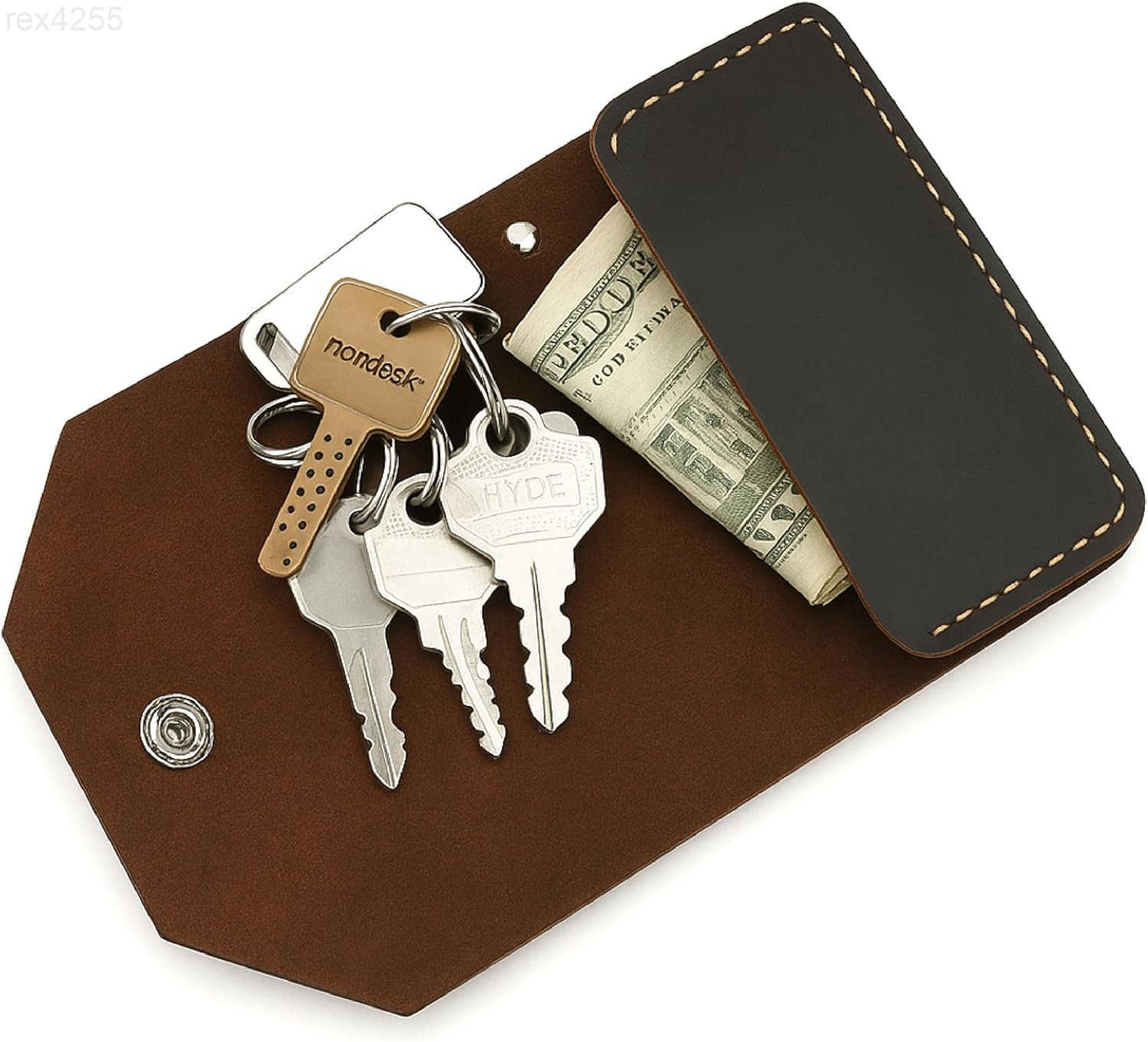 The Antiq Leather Keychain Wallet Waist Hanged Key Organiser Leather Key Holder Case Multiple Key Holder Key Fob Car Key Holder Gift for Men Women Bro