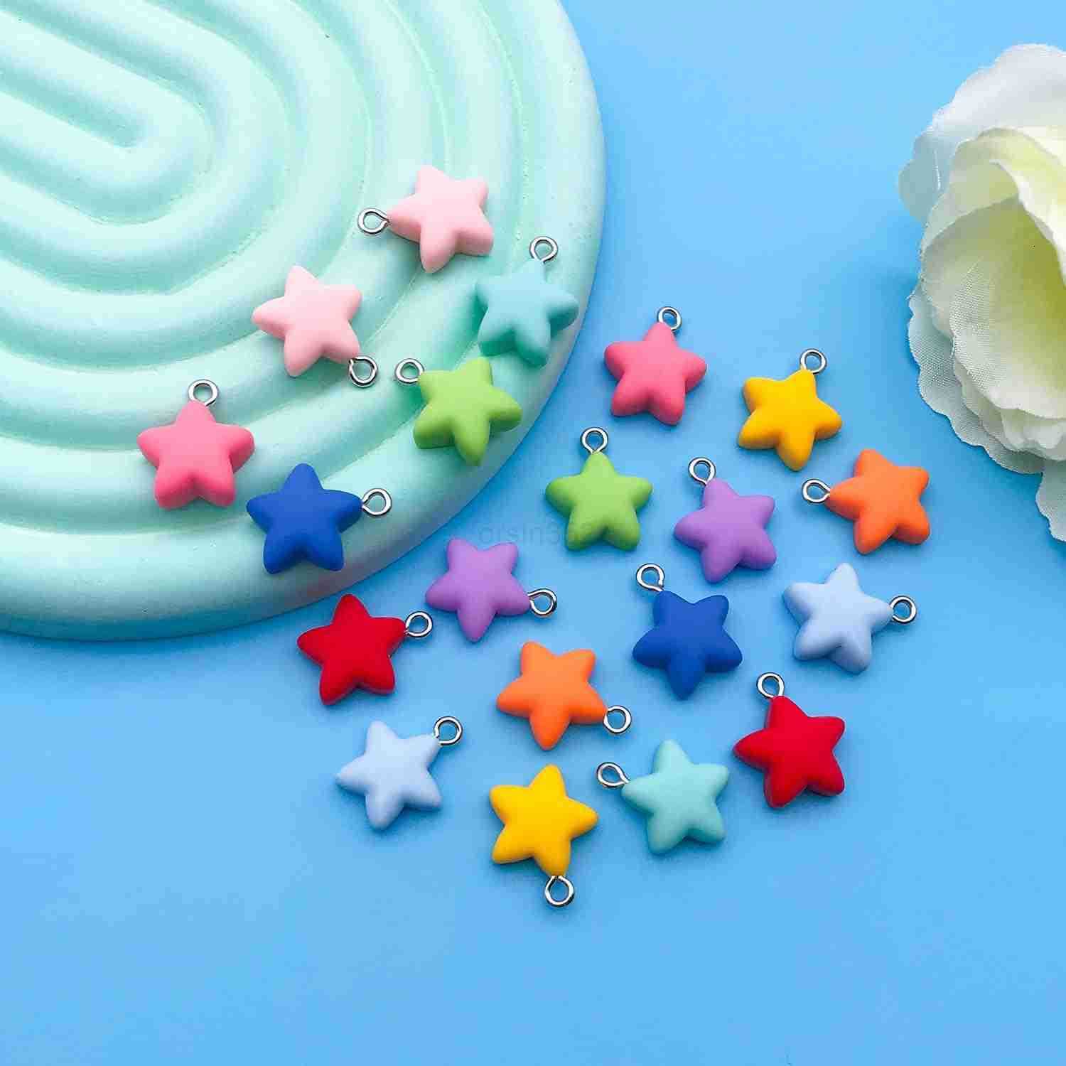 80pcs Resin Star Series Pendant Jewelry Making DIY Keychain Earrings Pendant Various Design Charms for Jewelry Making s Necklace SN149W250911
