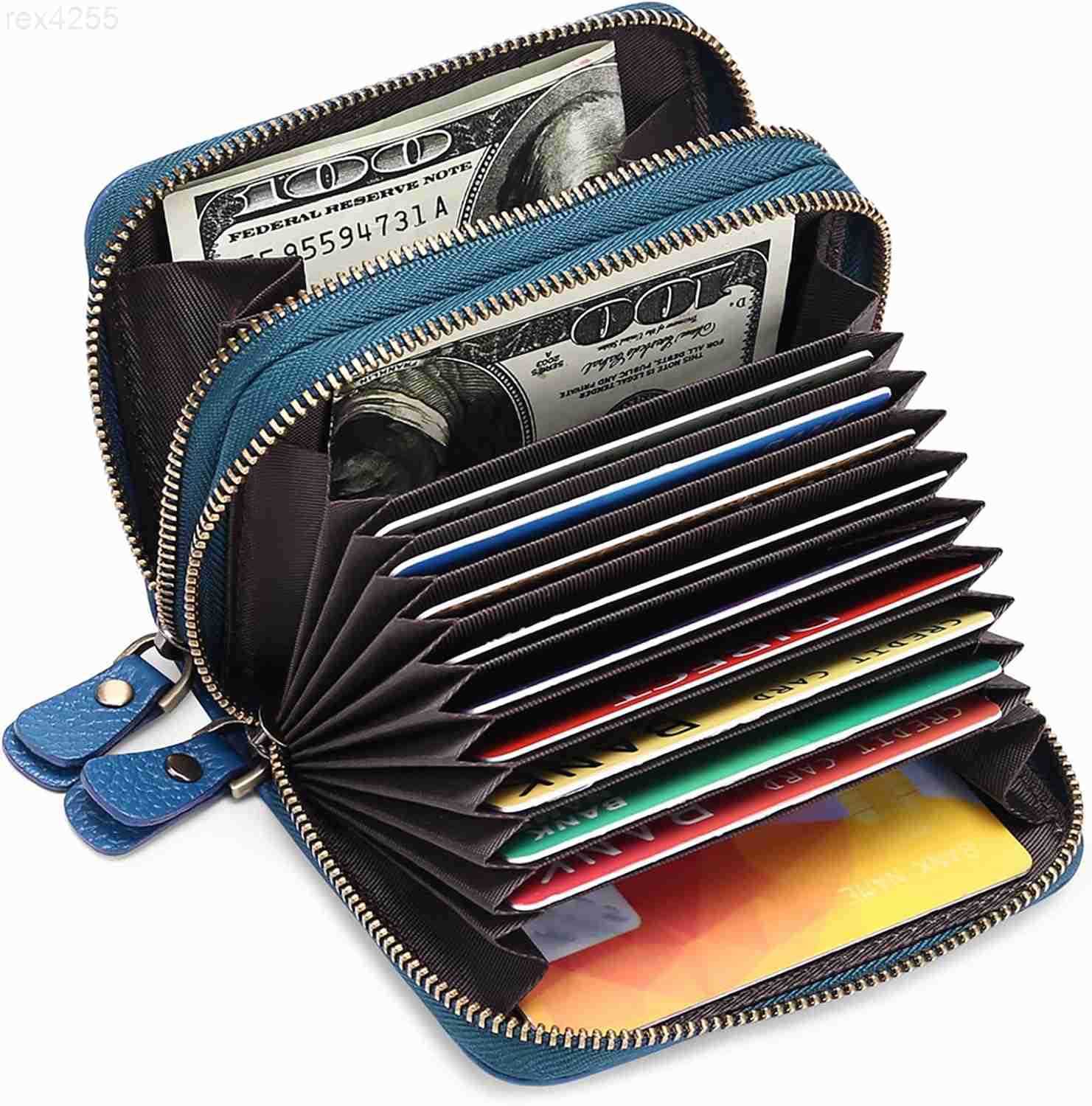 Small Genuine Leather Wallet for Women RFID Blocking Credit Card Holder WalletW250911