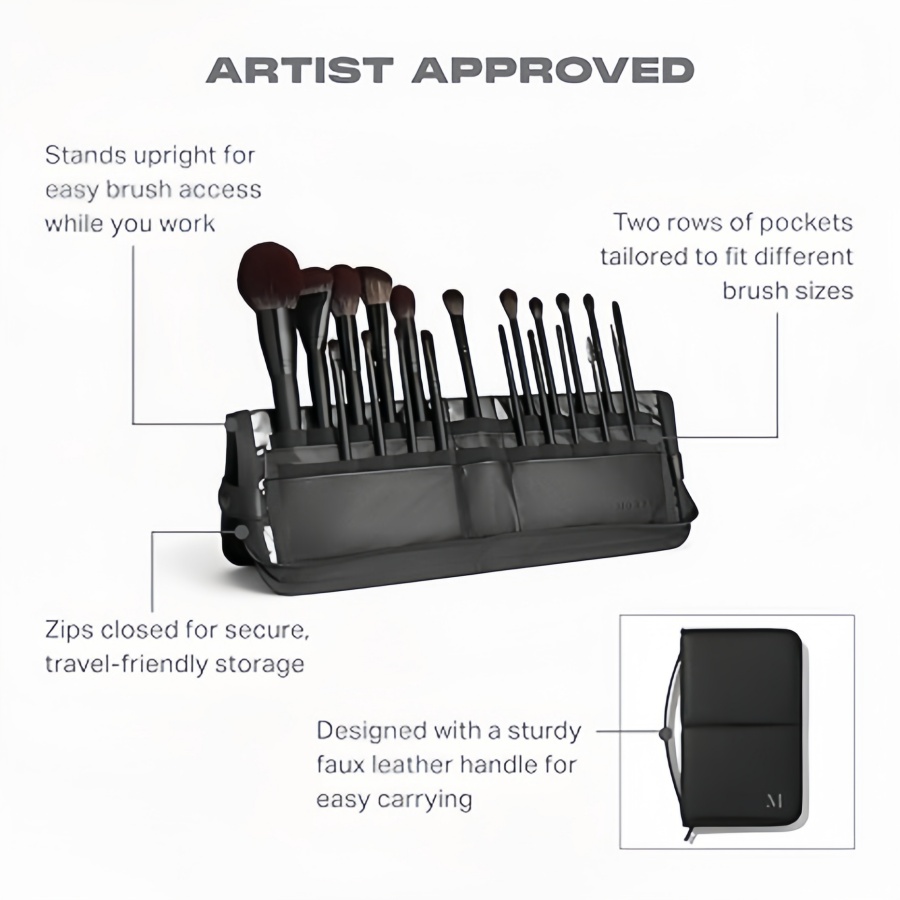 Makeup Brushes 24 Piece Professional Makeup Brush Set Eye and Face Tools with Synthetic Bristles Comes with Carrying Case 24 Count