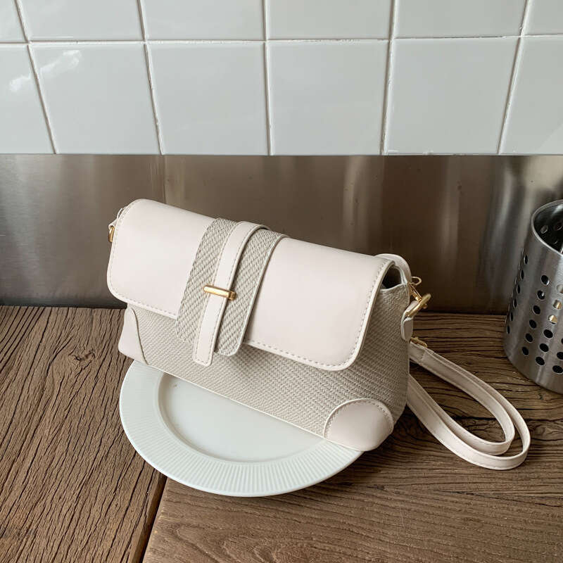 High-Quality Texture Baguette Small Square 2025 Spring New Simple Crossbody Trendy Single Designer Bags Shoulder Underarm Bag