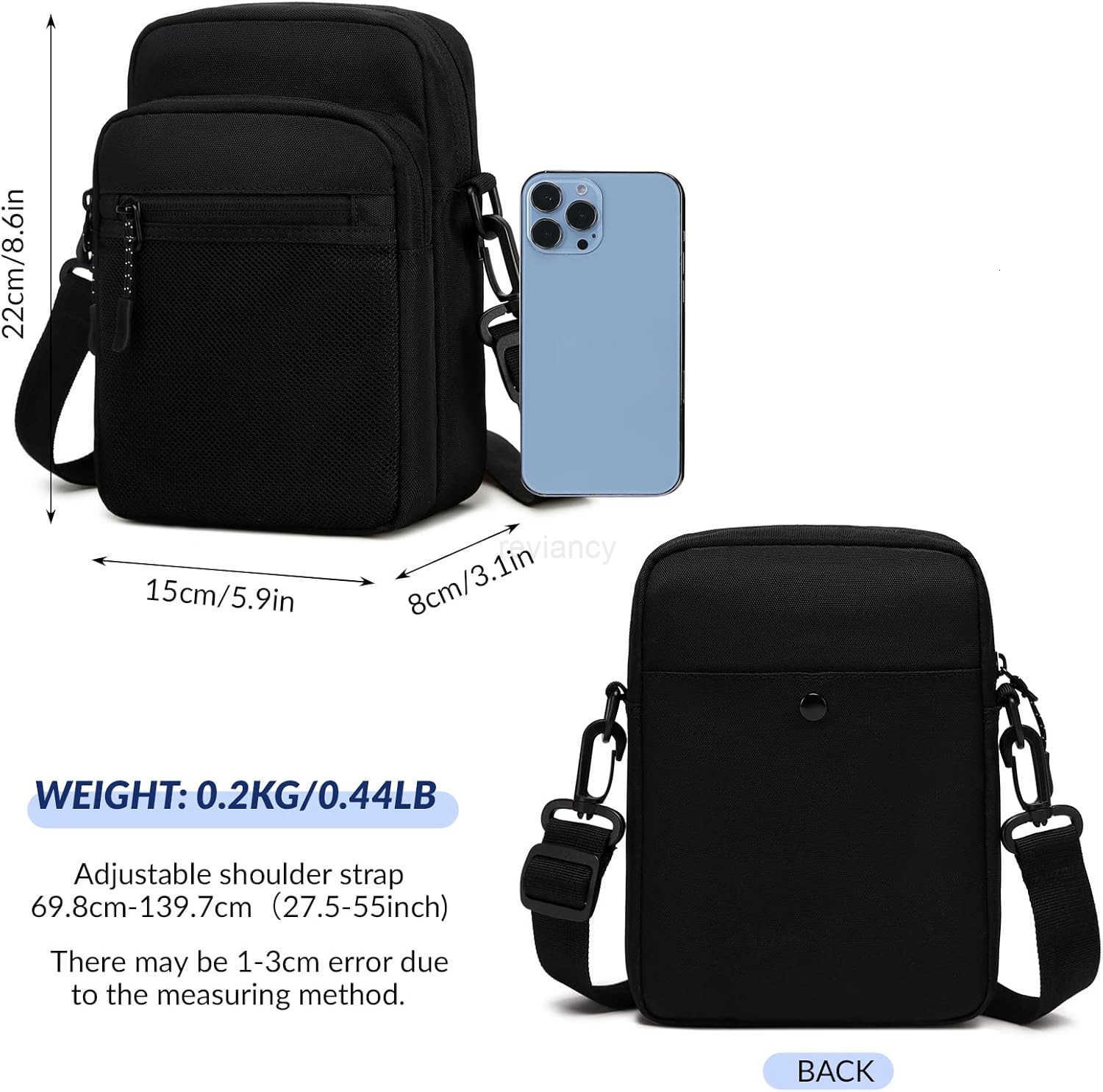 Small Messenger Bag for Men Women Water Resistant Adjustable Crossbody Sling bag Purse for Travel SportsW250911