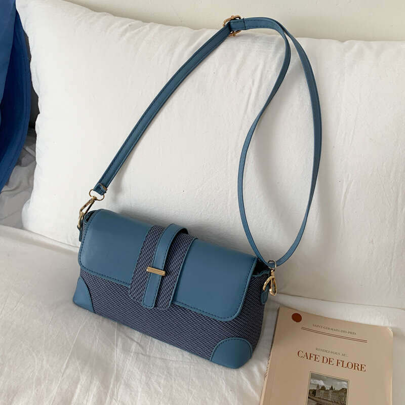 High-Quality Texture Baguette Small Square 2025 Spring New Simple Crossbody Trendy Single Designer Bags Shoulder Underarm Bag