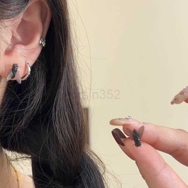 Fly Earring For Women 2Pair3Pair Simulation Mini Prank Simulated Animal Funny Novelty Abstract Exaggerate Creative Statement Gift JewelryW250911