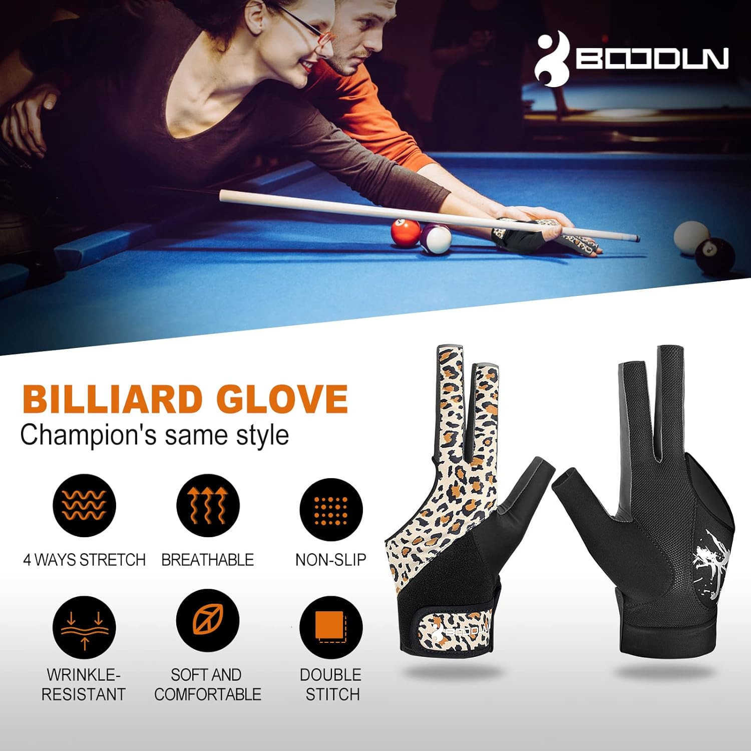 Billiard Pool Gloves for Left Hand 3 Finger Splicing Process Snooker Cue Sport Glove Popular Sizes for Men WomenW250911