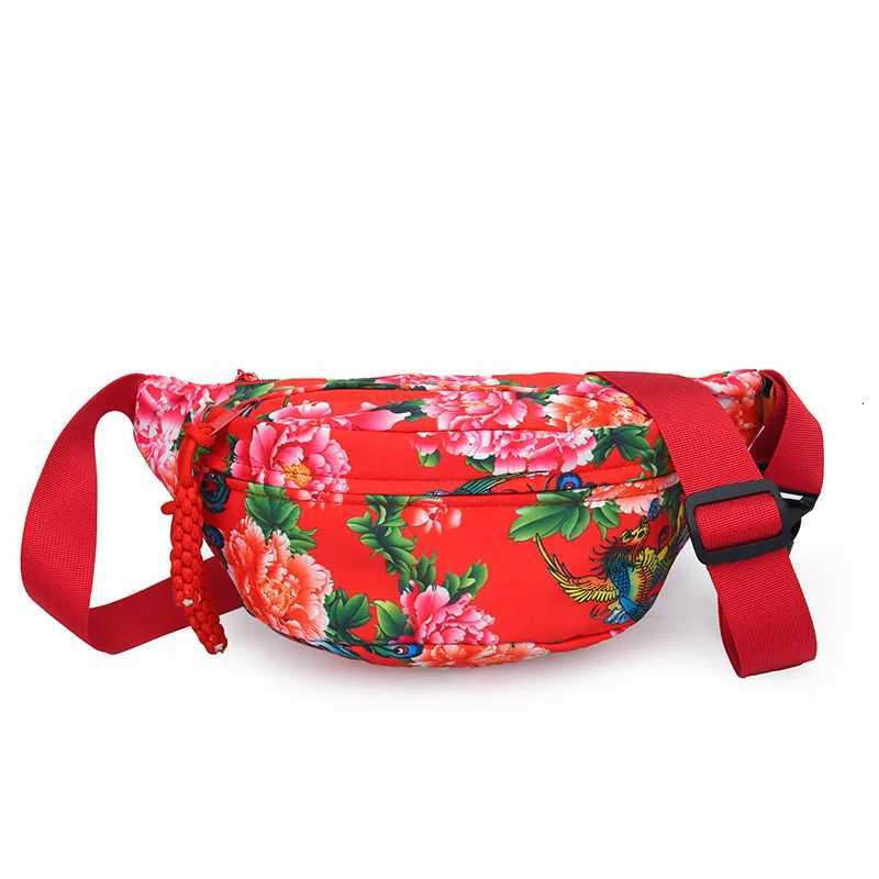 Women Fanny Bag Pack Large Flower Nylon Belt Bags Fashion Waist Pack Zipper Bag Adjustable Lightweight Multifunction Waterproof Z250911
