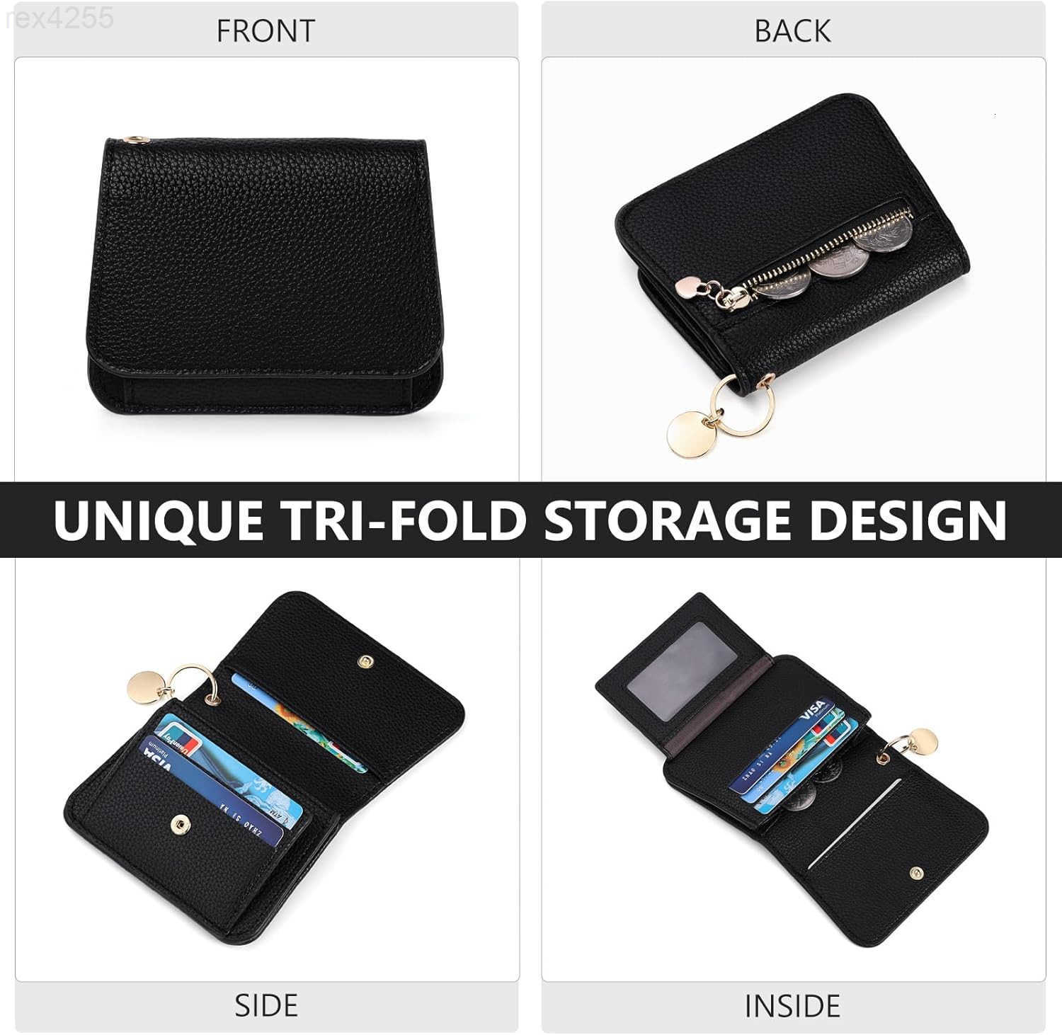 Wallets for Women Keychain Wallet RFID Wristlet Wallets Small Wallets with Silicone Beaded Bracelet KeychainW250911