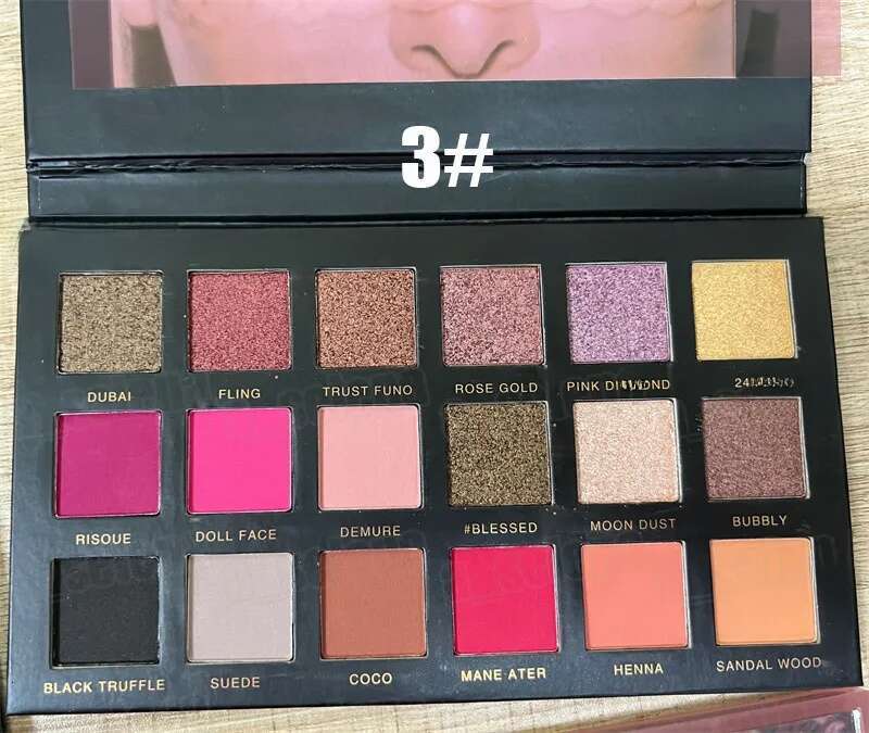 Beauty Eyes Makeup shadows palette 18 colors Eyeshadow Palettes matte shimmer Rose eye shadow palettes 4 styles Free shipping