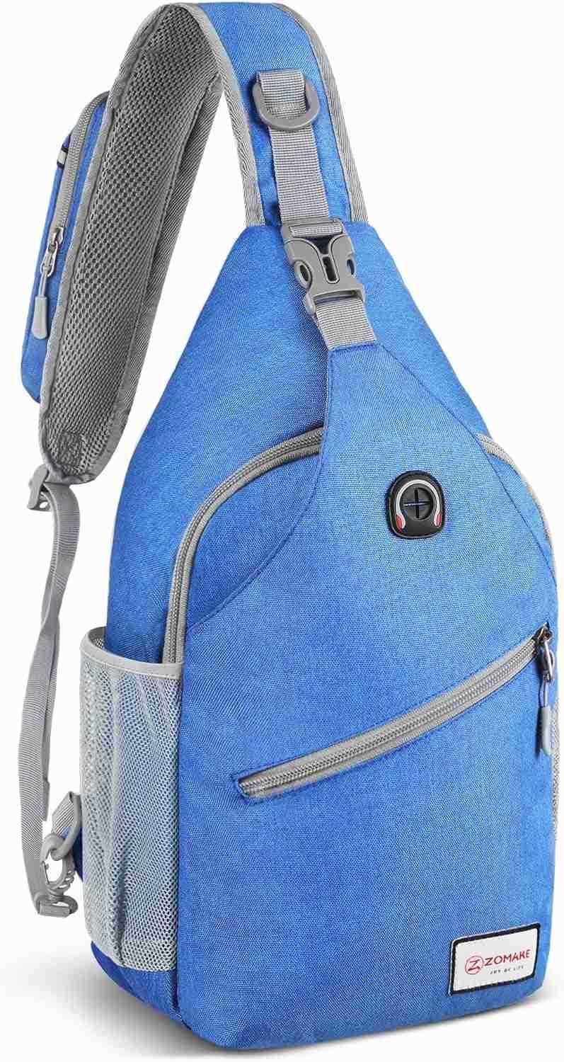Sling BagSmall Crossbody Sling BackpackWater Resistant Shoulder Daypack for TravelAnti Thief Chest Bag for HikingBee BlueW250911