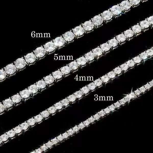 Stylish men's stylish elegant 3mm classic Mosan inset tennis chain for sale with free delivery