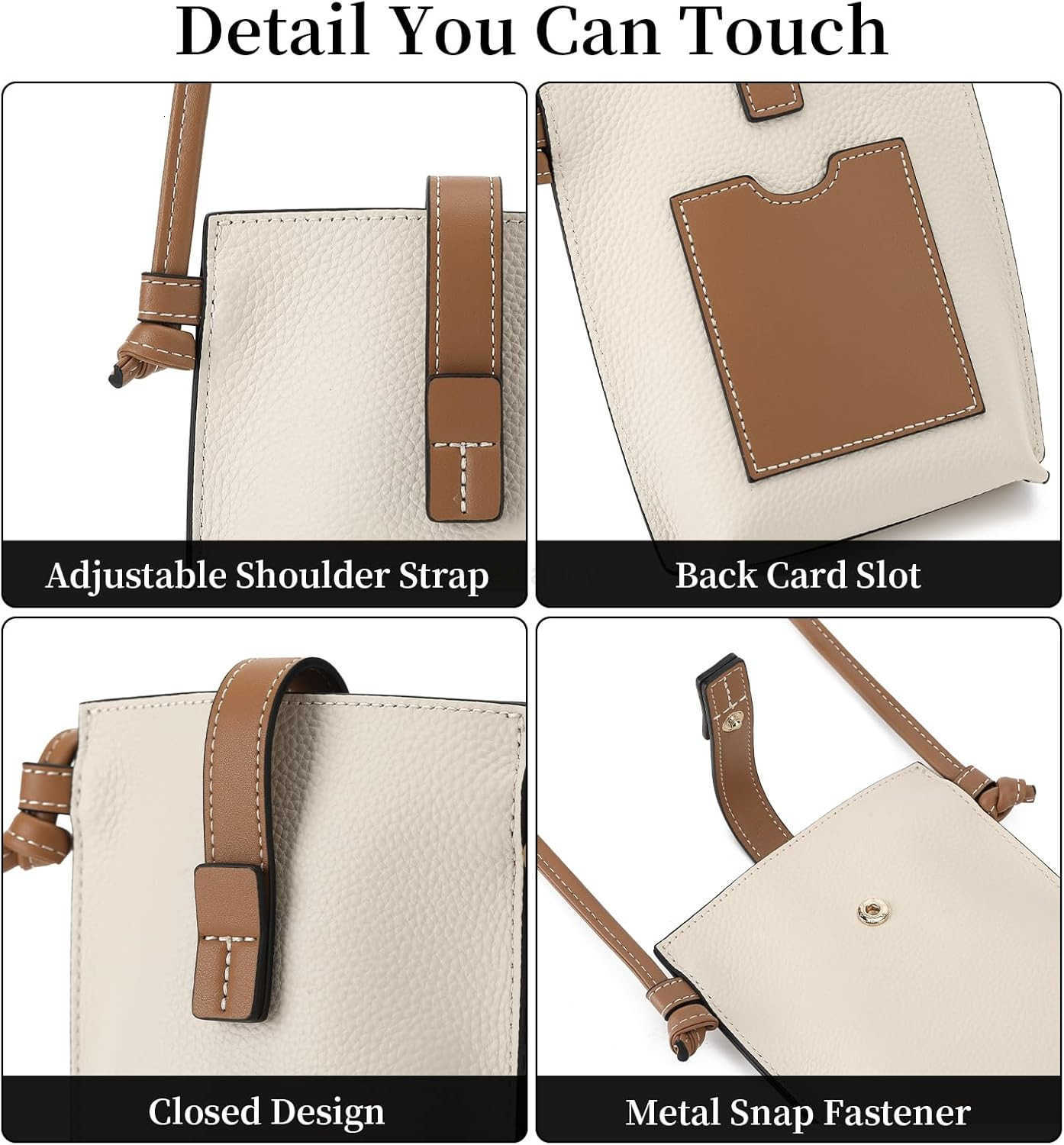 Leather Small Crossbody Bags for Women Phone Purse Minimalism Cell Phone Bag with Card SlotW250911