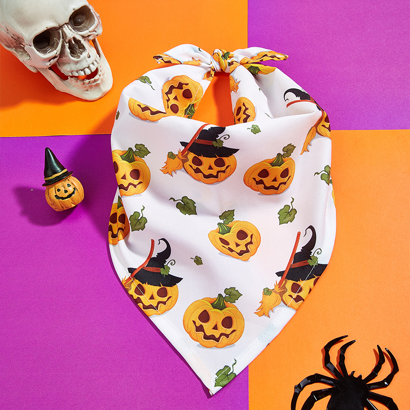 Halloween Fun for Furry Friends Adorable Ghost Bib Dog Costumes Cozy Pet Wear
