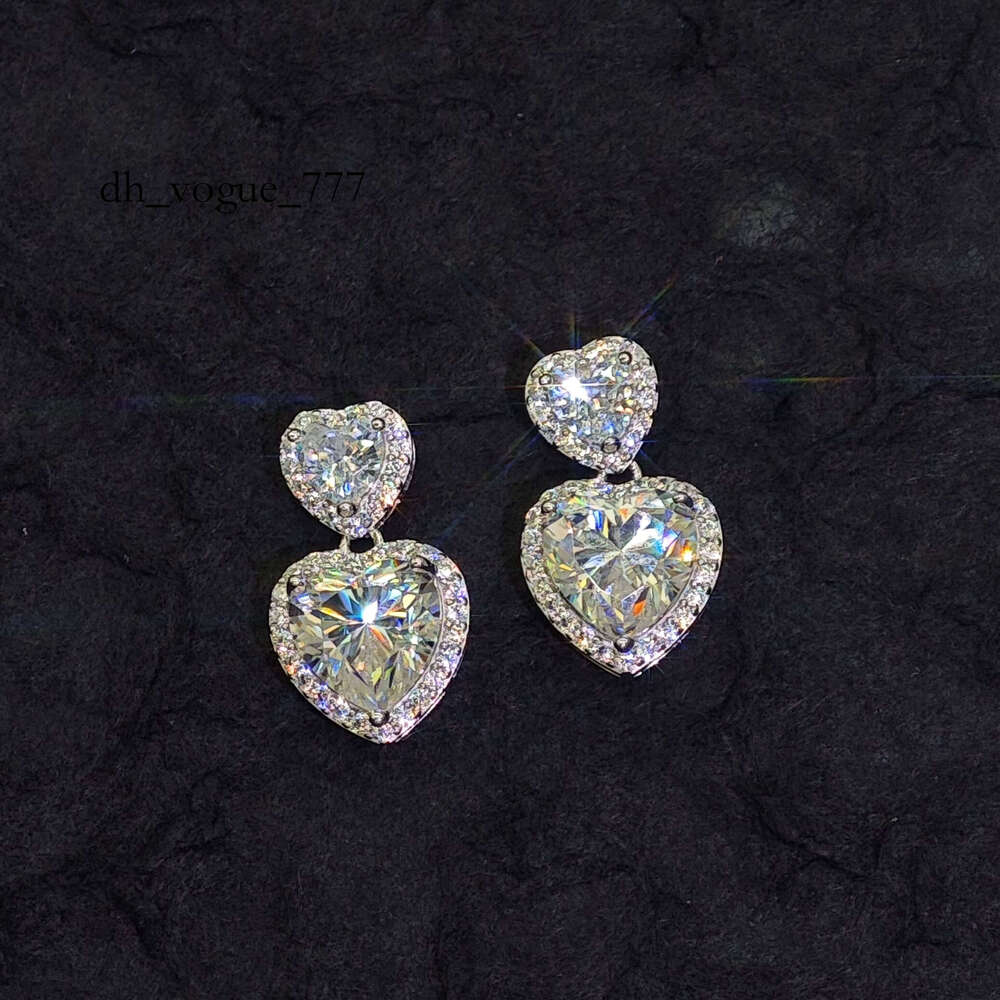 Ilona Sier Pendant Romantic Moissanite Fashionable Jewelry Heart Stud Earrings